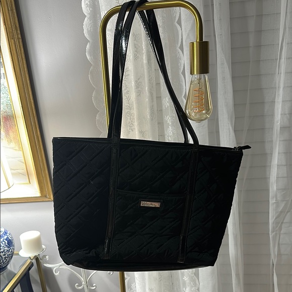Vera Bradley Black Quilted Laptop Tote Bag - Picture 8 of 8